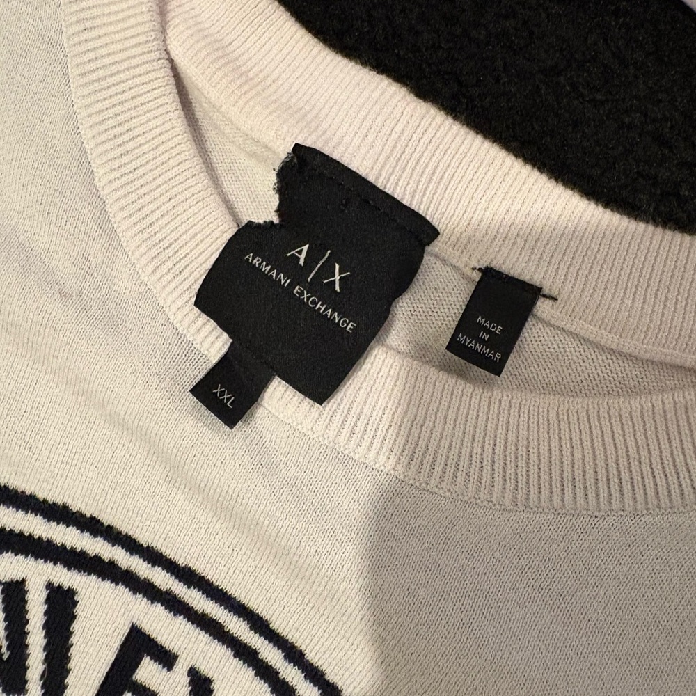 Armani Exchange White Crewneck Sweater - Picture 3 of 7